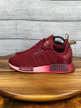 Adidas NMD R1 Glow Pink Burgundy Red Shoes FZ4631 Women’s Sneaker Size 8.5